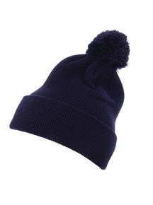 Cuffed Pom Pom Knit